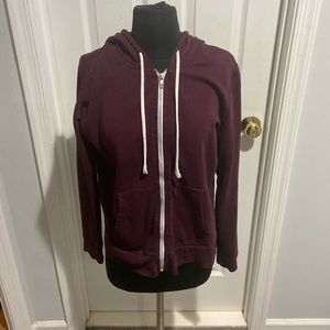 Dark red zip jacket